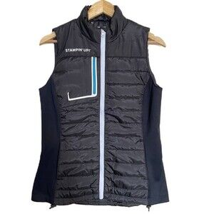 Stampin' Up Logo Puffer Women's Black Vest (Size M)